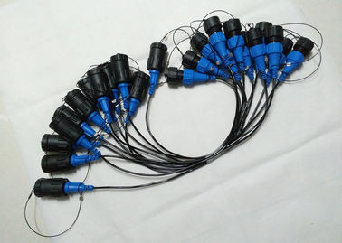 Connecteur de géophone de 3 noyaux, cable connecteur séismique de vis de KCK