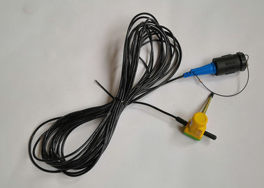 60Hz 2D 3D câble horizontal du Chef du connecteur masculin 1m du géophone KCK