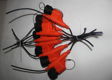 Goupilles plaquées par or femelle de queue de câble du connecteur 0.15m de géophone de vis de KCK
